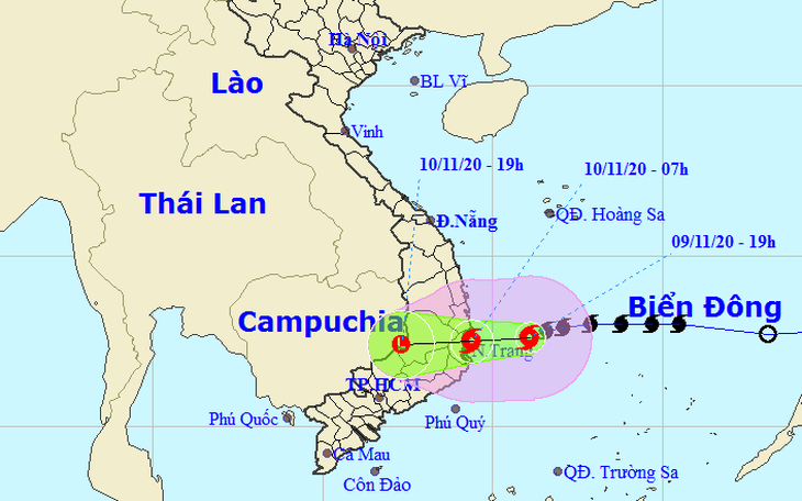 7h sáng mai bão đổ vào biển Bình Định - Ninh Thuận, gió giật cấp 11