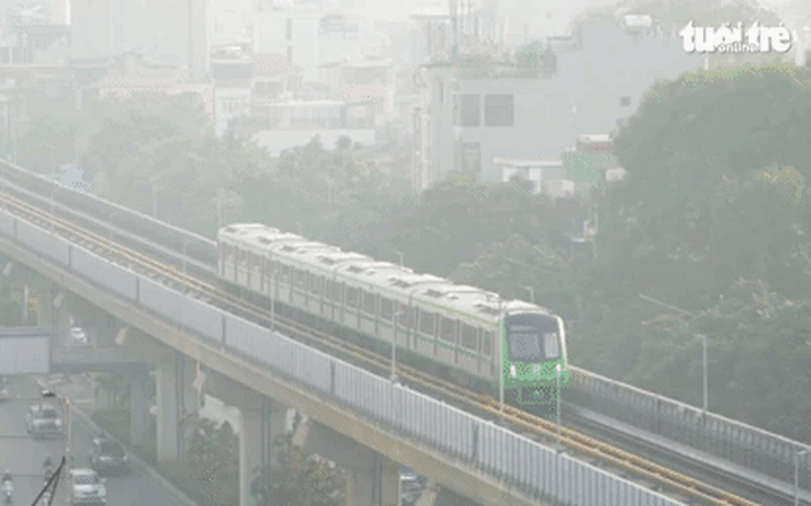 Ngắm đoàn tàu lần đầu chạy thử toàn tuyến trên đường sắt Cát Linh - Hà Đông