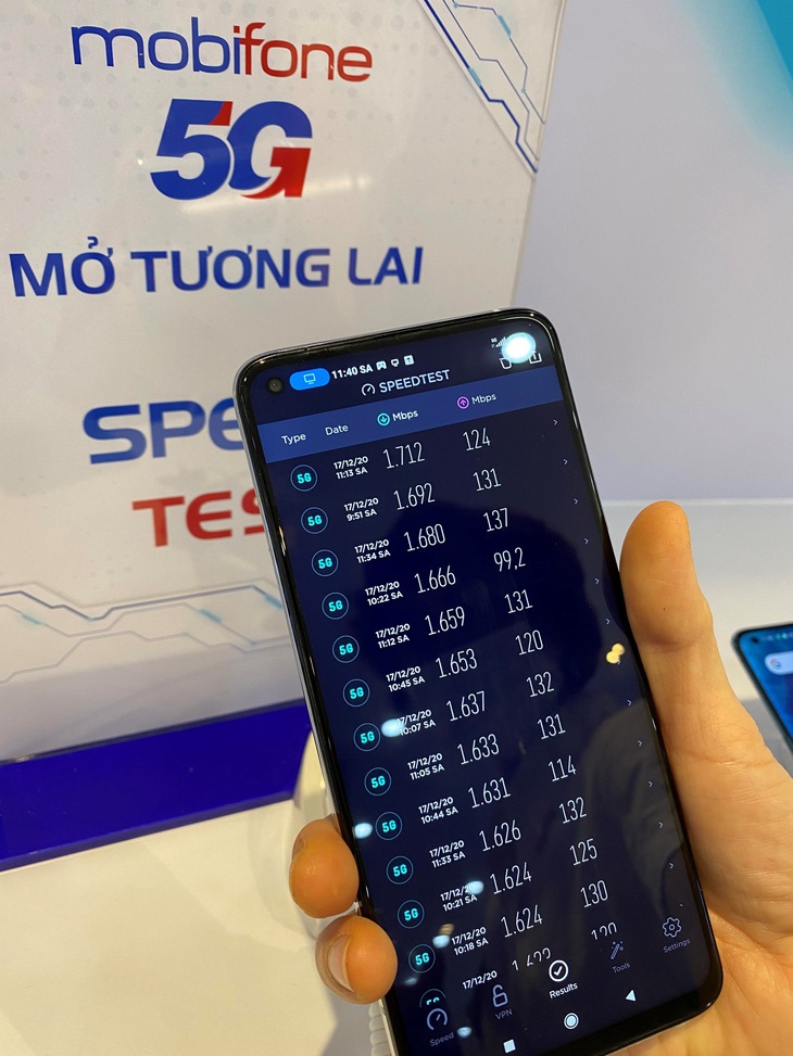 Tốc độ download mạng 5G MobiFone: lập đỉnh với hơn 1,7Gbps - Ảnh 2.