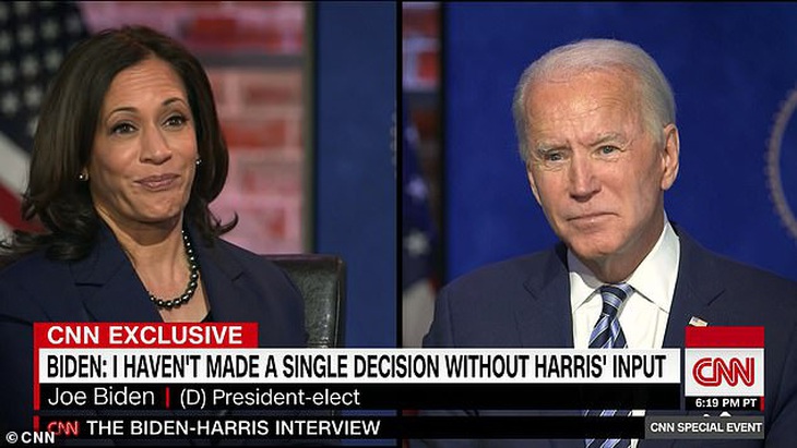 Ông Biden nói sẽ từ chức nếu bất đồng sâu sắc với phó tướng Kamala Harris - Ảnh 1.