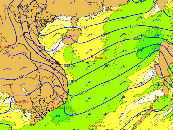Ảnh hưởng không khí lạnh, biển động mạnh, sóng cao 2-4m - Ảnh 1.