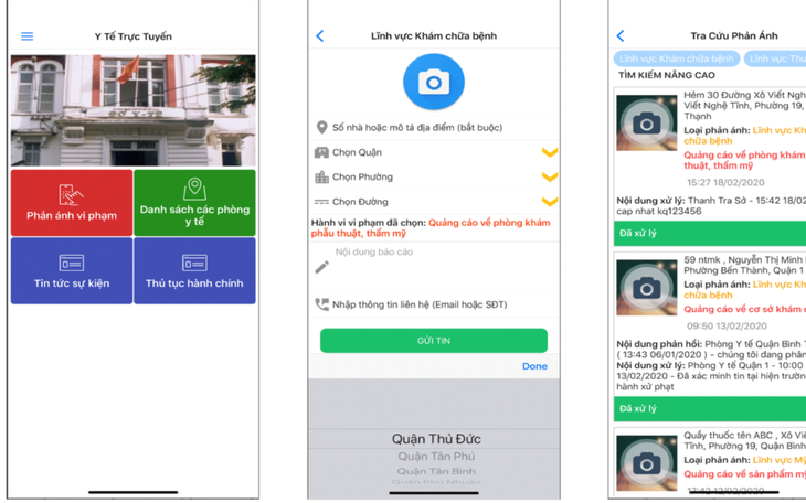 TP.HCM xử lý phản ánh y tế trong 72 giờ qua ứng dụng 