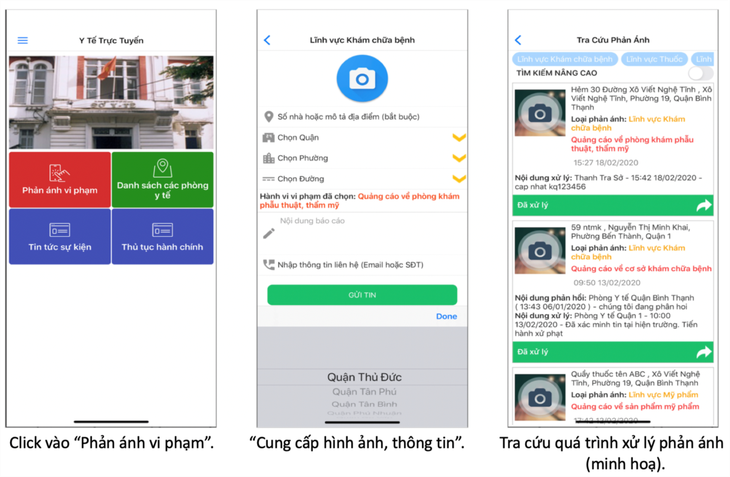 TP.HCM xử lý phản ánh y tế trong 72 giờ qua ứng dụng Y tế trực tuyến - Ảnh 1.