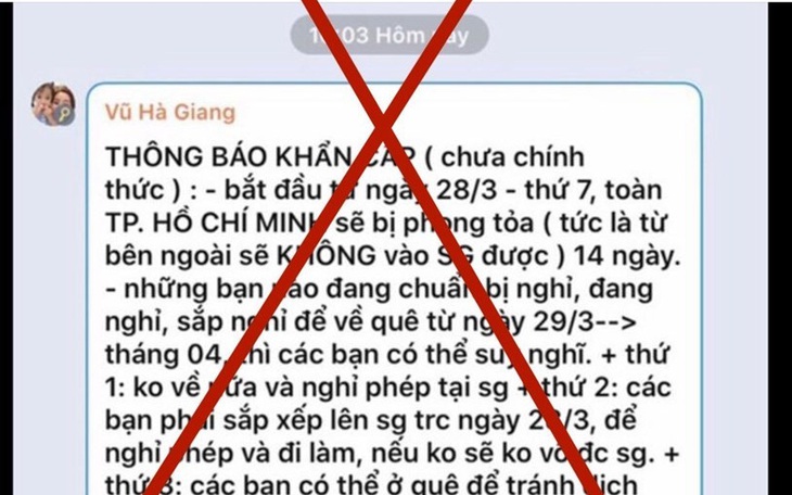 Xử phạt chủ 18 tài khoản Facebook tung tin giả phong tỏa toàn TP.HCM