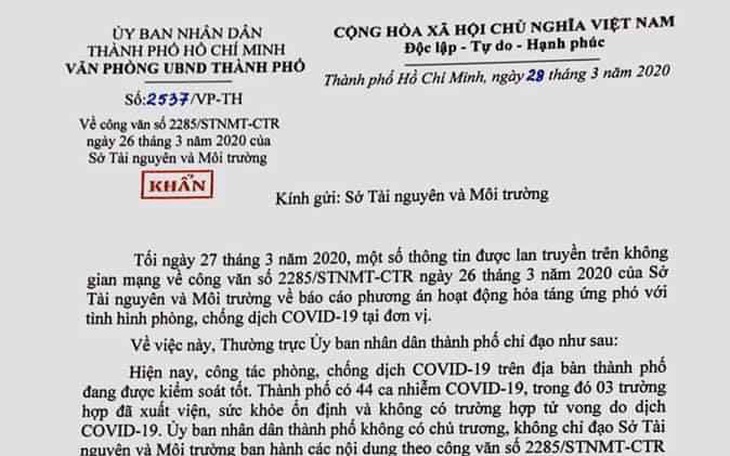 Gây hoang mang dư luận, Sở Tài nguyên và môi trường TP.HCM bị phê bình nghiêm khắc