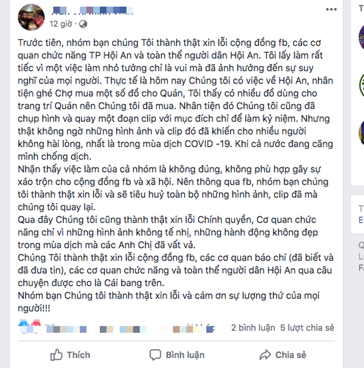 Nhóm giả ‘cái bang’ Hội An: ‘Chúng tôi xin lỗi’ - Ảnh 1.