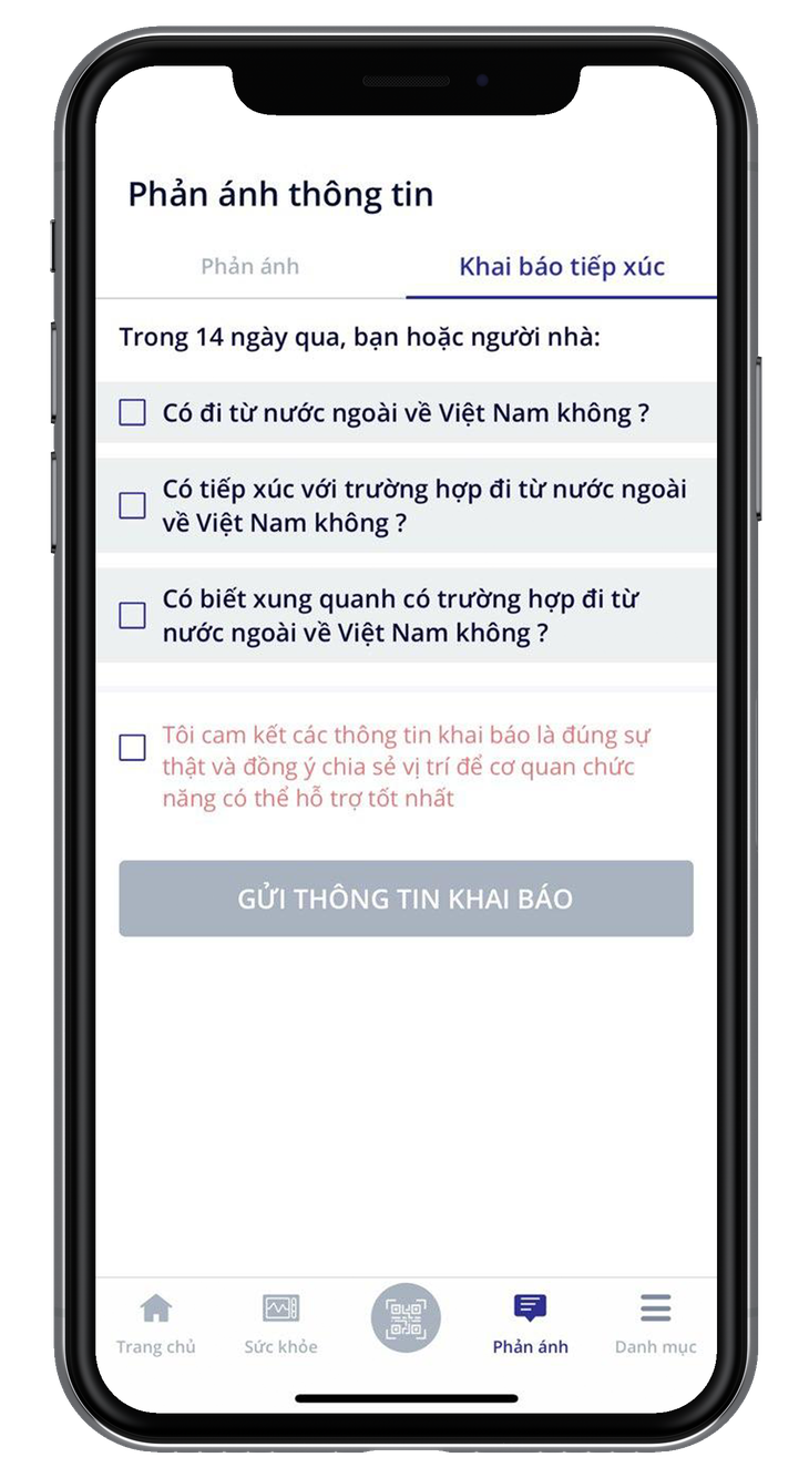 App nCovi thêm tính năng khai báo tiếp xúc và thông tin đi lại của người bệnh - Ảnh 1.