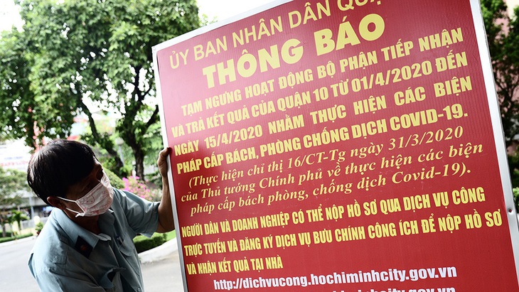 Cách ly xã hội: Không gián đoạn thủ tục hành chính - Ảnh 1.