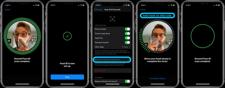 Mẹo sử dụng Face ID không cần bỏ khẩu trang trong mùa corona - Ảnh 3.