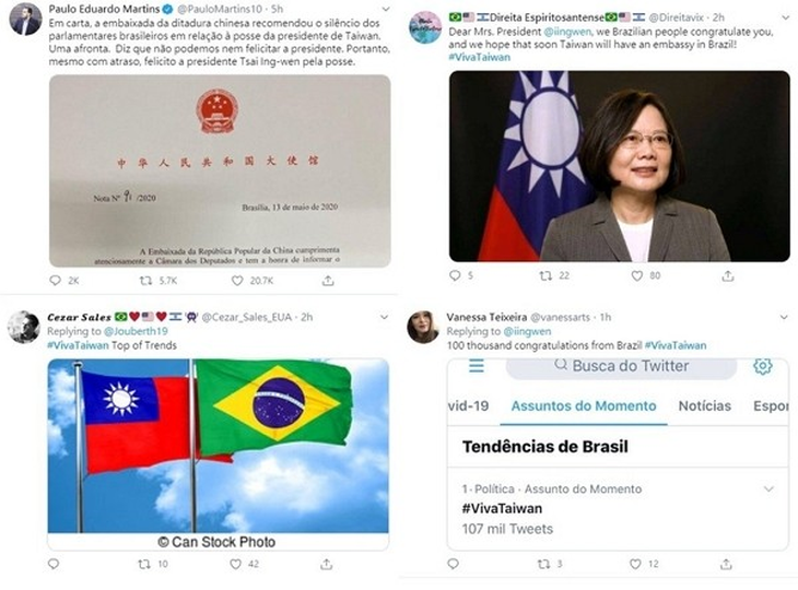 Người dân Brazil tức giận với yêu cầu im lặng về Đài Loan của Trung Quốc - Ảnh 1. Người dân Brazil tức giận với yêu cầu im lặng về Đài Loan của Trung Quốc - Ảnh 1.