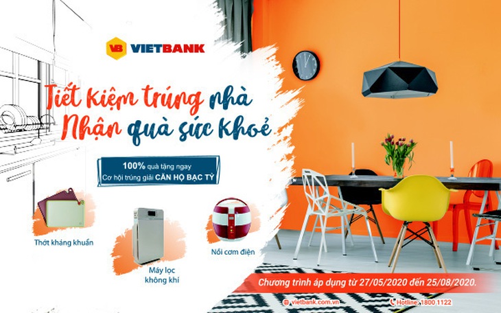 Tiết kiệm trúng nhà, nhận quà sức khỏe từ Vietbank