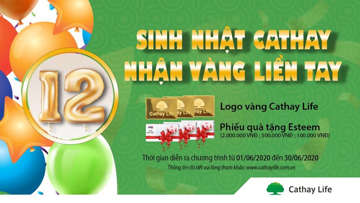 Chương trình khuyến mại mừng sinh nhật lần thứ 12 cùng Cathay - Ảnh 1.