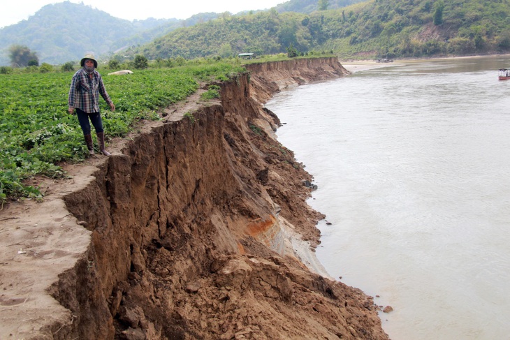 Ngăn sông Cha sạt lở hàng chục kilomet vì khai thác cát - Ảnh 2.