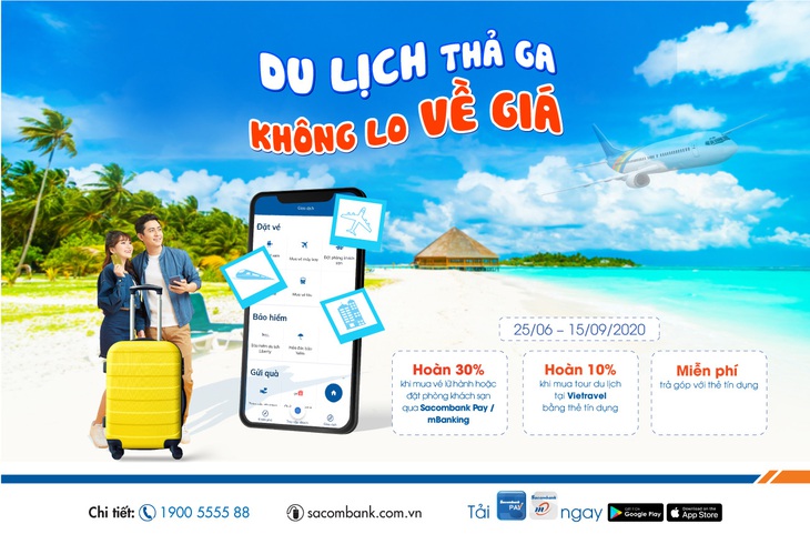 Du lịch thả ga với thẻ tín dụng quốc tế Sacombank - Ảnh 1.