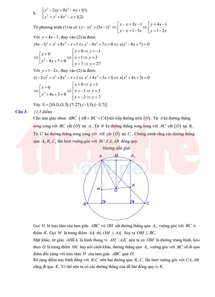 Đề và bài giải gợi ý môn toán lớp 10 chuyên ở TP.HCM - Ảnh 4.