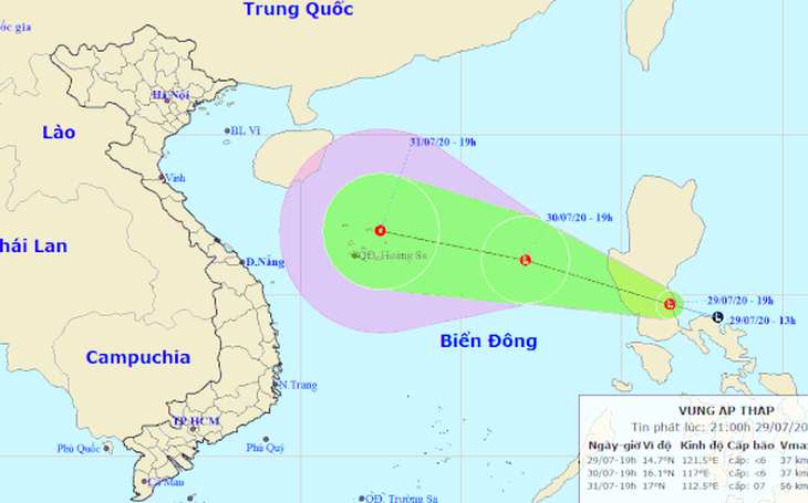 Vùng áp thấp tiến vào Biển Đông, sẵn sàng ứng phó dù có dịch COVID-19