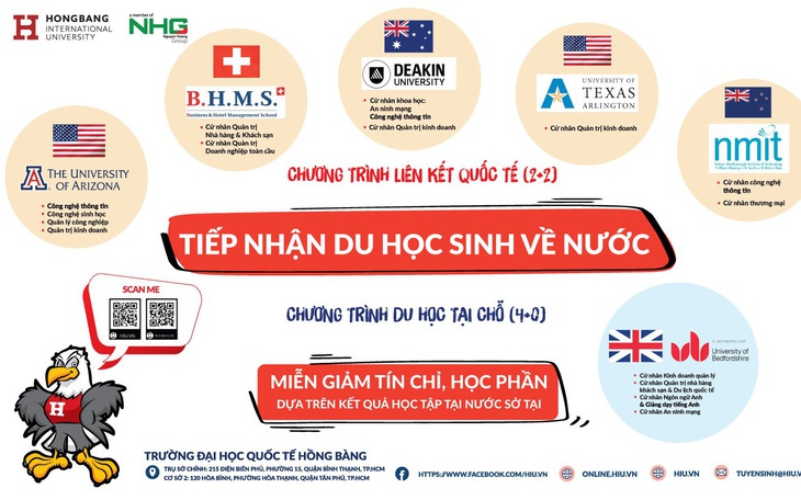 Đại học Quốc tế Hồng Bàng thông báo tiếp nhận du học sinh