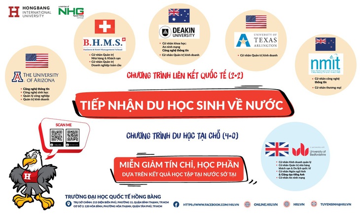 Đại học Quốc tế Hồng Bàng thông báo tiếp nhận du học sinh - Ảnh 2.