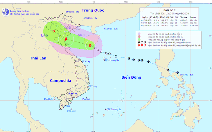 Ngoài bão số 2 gây mưa rất lớn, phía Đông Philippines còn 1 vùng áp thấp