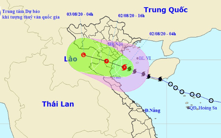 Cách bờ 120km, bão số 2 gây mưa to đến rất to từ Thanh Hóa đến Quảng Bình