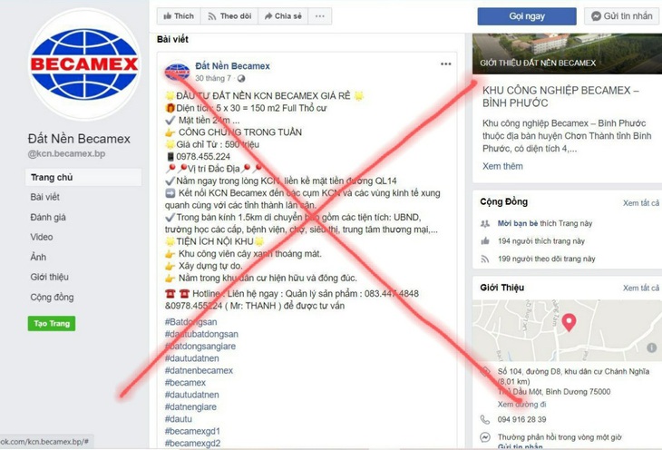 Bị cò đất giả mạo, Becamex IDC lên tiếng cảnh báo - Ảnh 1.