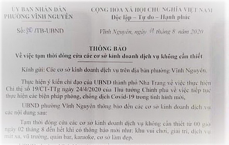 Thành phố chưa nói gì, phó chủ tịch phường tự ban lệnh đóng cửa các cơ sở kinh doanh - Ảnh 2.