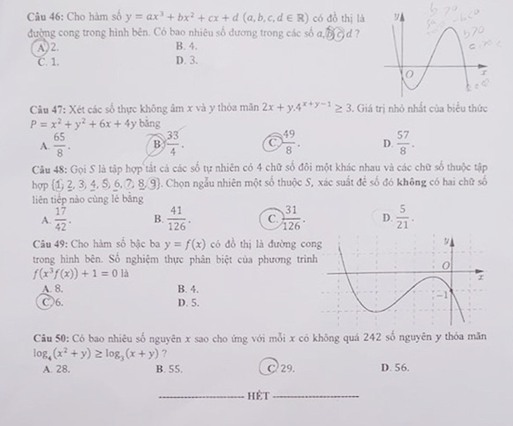 Gợi ý bài giải môn toán thi tốt nghiệp THPT 2020 - đủ 24 mã đề - Ảnh 5.