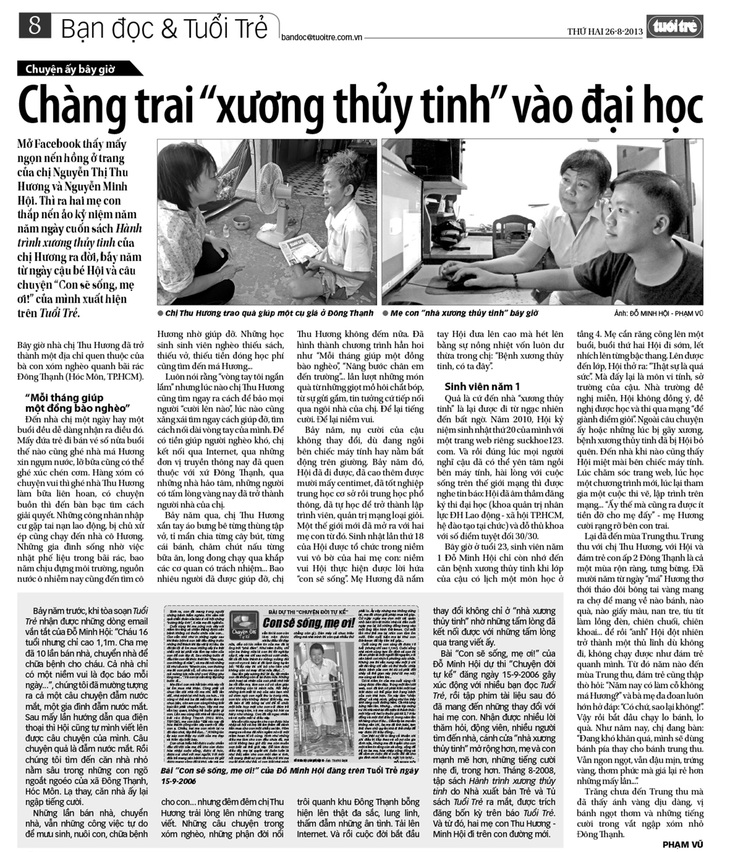 Chàng trai xương thủy tin kể chuyện chạm với Tuổi Trẻ - Ảnh 2.