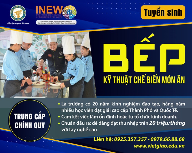 Nghề bếp ngày càng thu hút đông đảo bạn trẻ theo học - Ảnh 2. Nghề bếp ngày càng thu hút đông đảo bạn trẻ theo học - Ảnh 2.