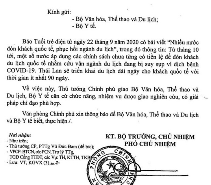 Thủ tướng yêu cầu có giải pháp mở cửa đón khách quốc tế sau bài viết của Tuổi Trẻ Online - Ảnh 1.