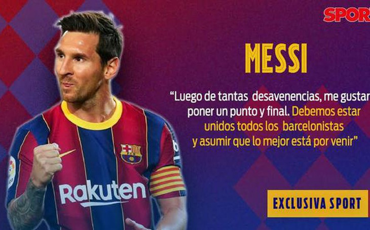 Messi xin lỗi và mong muốn kết thúc mọi tranh cãi ở Barca