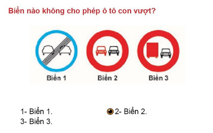 Câu hỏi sát hạch lý thuyết lái xe: sai nguyên tắc?