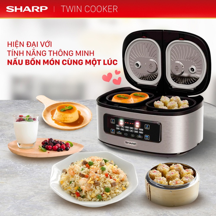 Bí quyết nấu vạn bữa ngon với nồi đôi đa năng Twin Cooker - Ảnh 2.