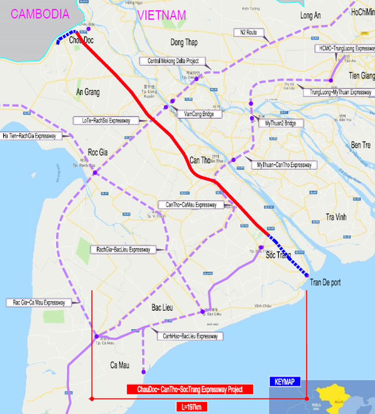 Hơn 23.000 tỉ đồng xây dựng tuyến cao tốc Châu Đốc - Cần Thơ - Sóc Trăng giai đoạn 1 - Ảnh 1.