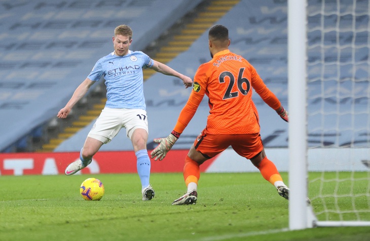 Đá bại Brighton, Man City gia tăng sức ép lên Liverpool và Man Utd - Ảnh 1.