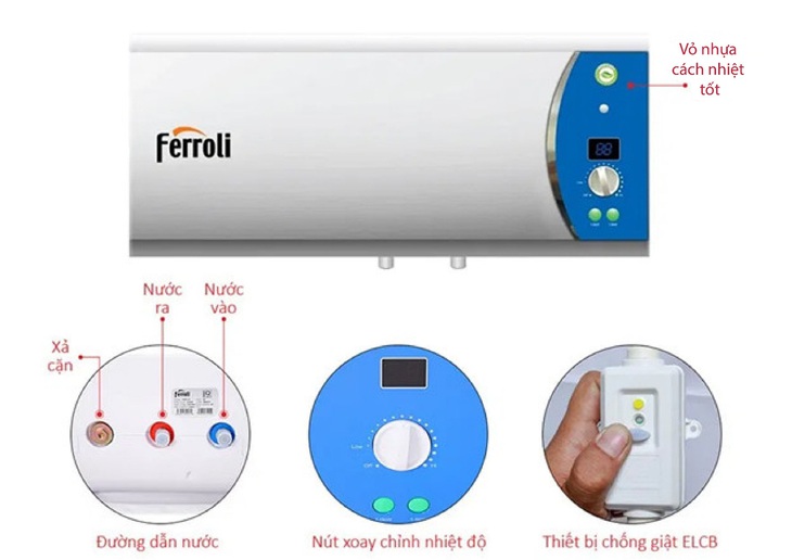 Bình nước nóng Ferroli trang bị 10 đặc tính an toàn - Ảnh 4. Bình nước nóng Ferroli trang bị 10 đặc tính an toàn - Ảnh 4.