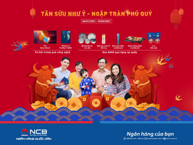 Ngập tràn quà tặng khi gửi tiền ở NCB - Ảnh 1.