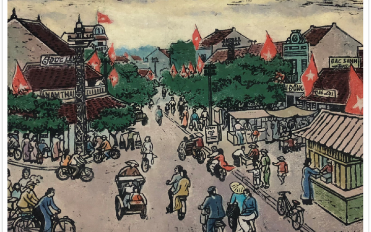Ngắm Hà Nội đẹp tươi ngày giải phóng thủ đô trong tranh của nhiều danh họa