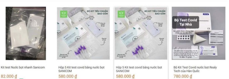 Tràn lan kit xét nghiệm nước bọt, quảng cáo có cánh - Ảnh 1. Tràn lan kit xét nghiệm nước bọt, quảng cáo có cánh - Ảnh 1.