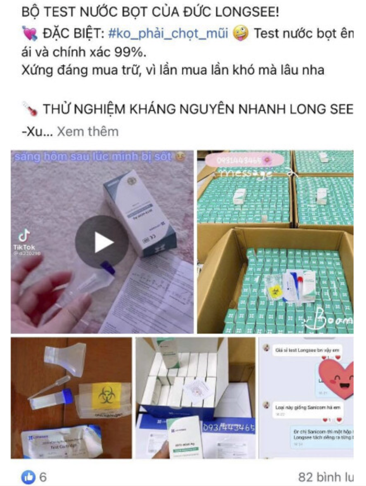 Tràn lan kit xét nghiệm nước bọt, quảng cáo có cánh - Ảnh 2. Tràn lan kit xét nghiệm nước bọt, quảng cáo có cánh - Ảnh 2.