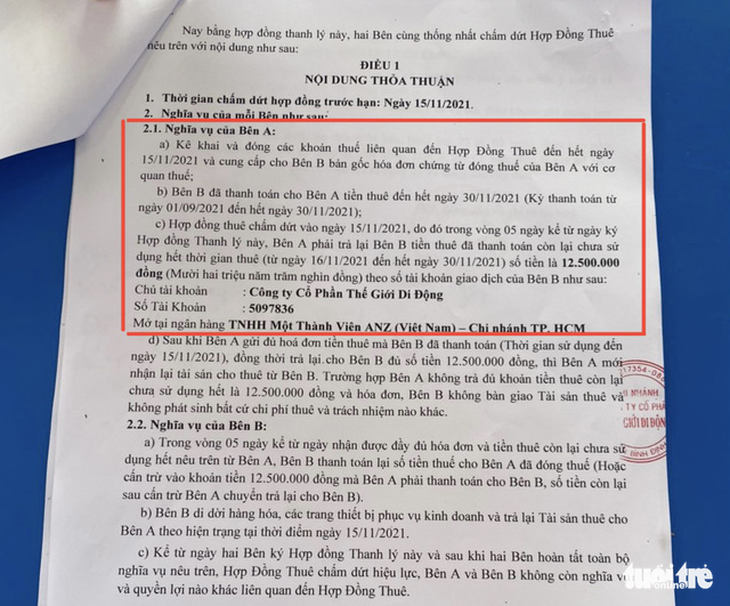 Chủ nhà chấp nhận mất tiền, miễn Thế giới di động dọn đi càng sớm càng tốt - Ảnh 2.