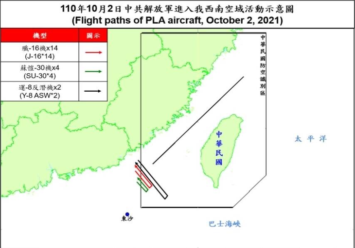 Trung Quốc tiếp tục đưa hàng chục máy bay áp sát Đài Loan - Ảnh 2.