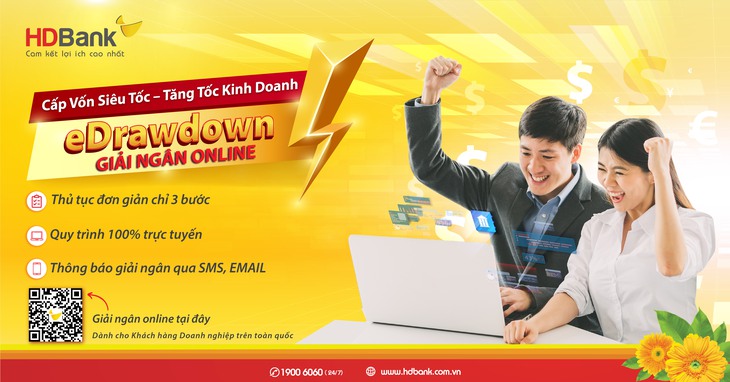 Giải ngân 100% online, tiền về ngay tài khoản doanh nghiệp - Ảnh 1. Giải ngân 100% online, tiền về ngay tài khoản doanh nghiệp - Ảnh 1.