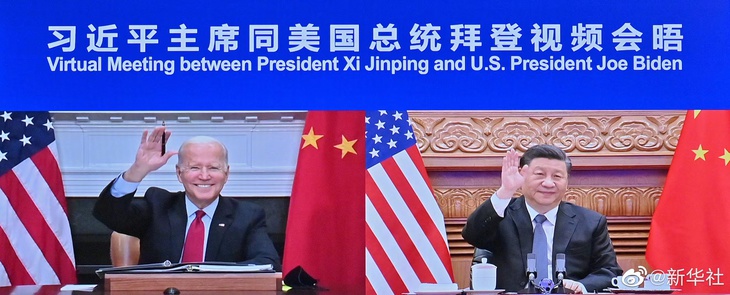 Thượng đỉnh trực tuyến giữa ông Biden và ông Tập bắt đầu, bàn nhiều vấn đề nhạy cảm - Ảnh 2.