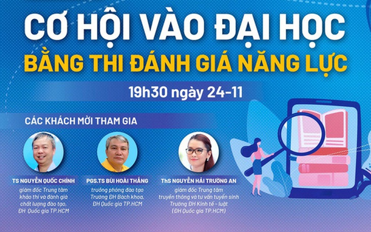 Trực tiếp: Tư vấn ‘Cơ hội vào đại học bằng thi đánh giá năng lực’