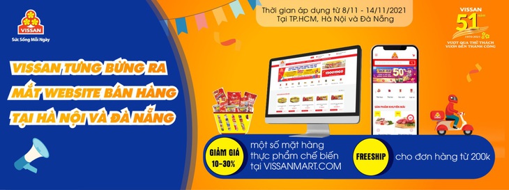 Website VissanMart mở rộng hoạt động kinh doanh thực phẩm trực tuyến tại Đà Nẵng và Hà Nội - Ảnh 1. Website VissanMart mở rộng hoạt động kinh doanh thực phẩm trực tuyến tại Đà Nẵng và Hà Nội - Ảnh 1.