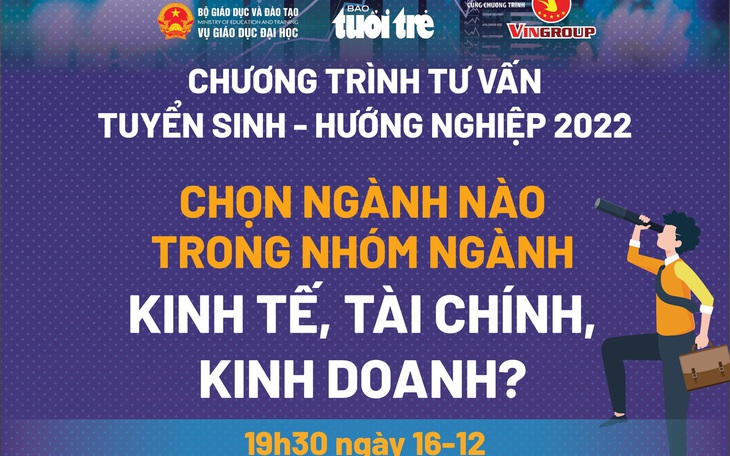 19h30 tối mai 16-12, tư vấn trực tuyến nhóm ngành kinh tế, tài chính, kinh doanh