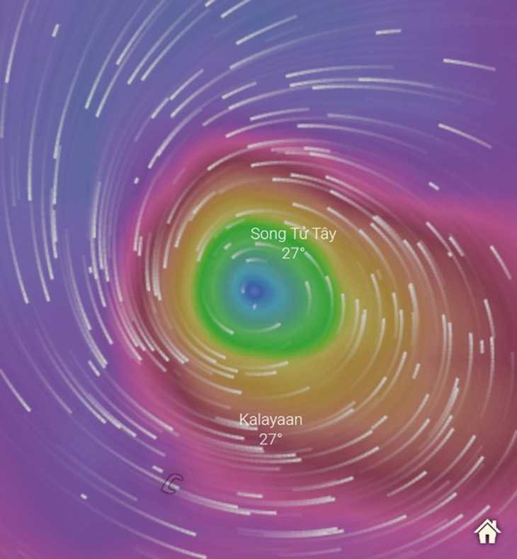Bão số 9 đang quét qua Song Tử Tây, gió cấp 13-14 - Ảnh 1.