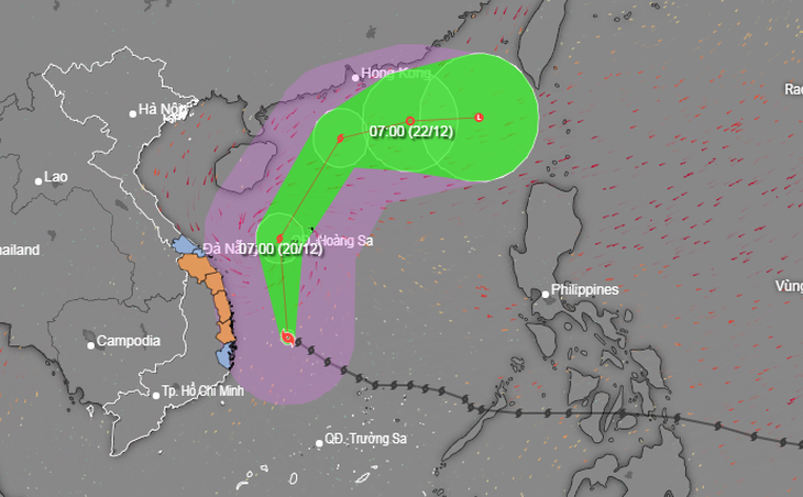 Bão số 9 đổi hướng, ghi nhận gió mạnh nhất lịch sử - Ảnh 1.