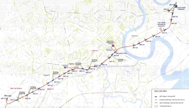 Đề xuất thay tuyến BRT số 1 TP.HCM bằng xe buýt có làn ưu tiên - Ảnh 1.